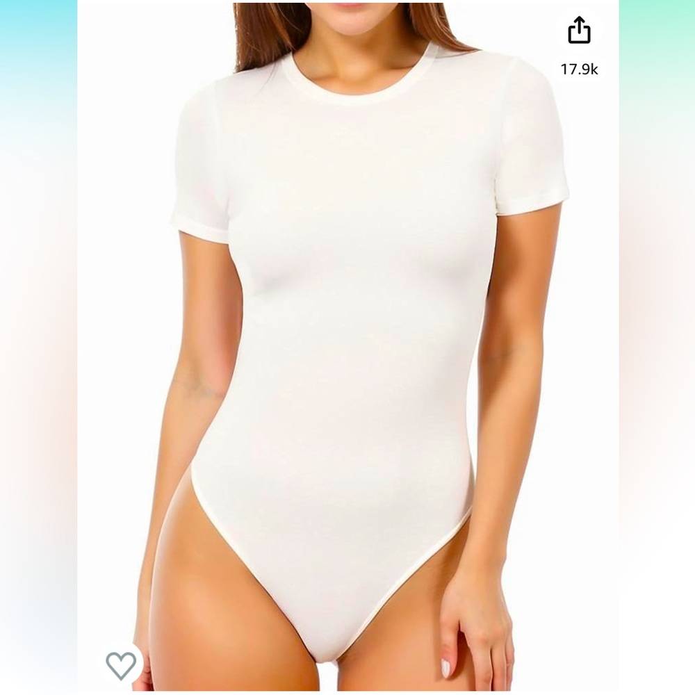 NWT White CREWNECK BODYSUIT